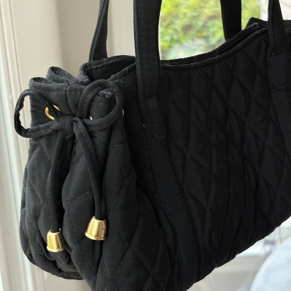 Vintage Black Quilted Vera Bradley Handbag - Picture 4 of 7